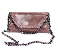 MANDY COGNAC CHAIN SHOULDER BAG