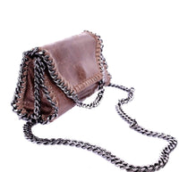 MANDY COGNAC CHAIN SHOULDER BAG