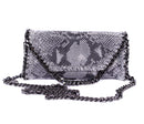 MANDY SNAKE GREY CHAIN SHOULDER BAG