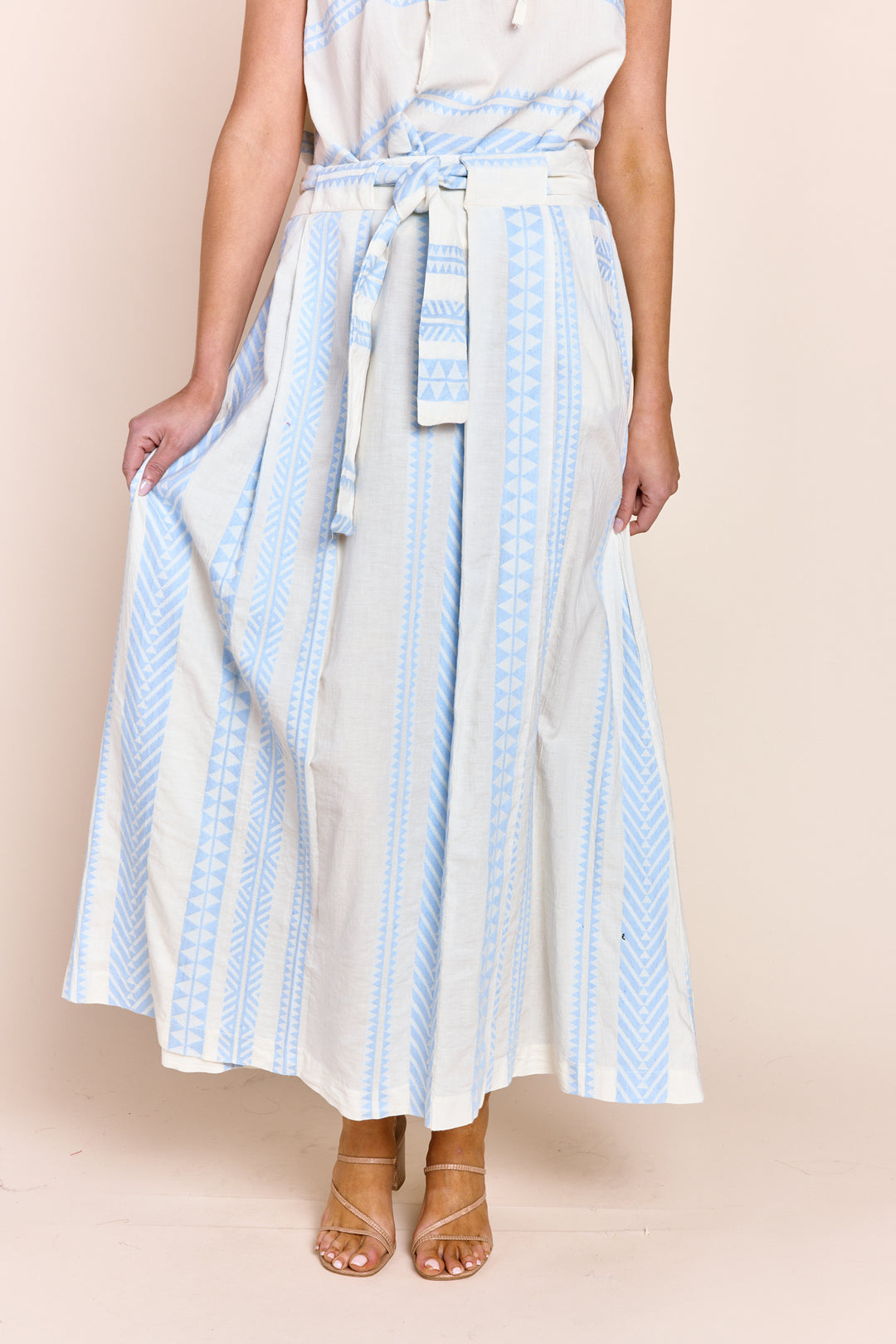 The Carrie Maxi Skirt in Jacquard Cotton Fabric