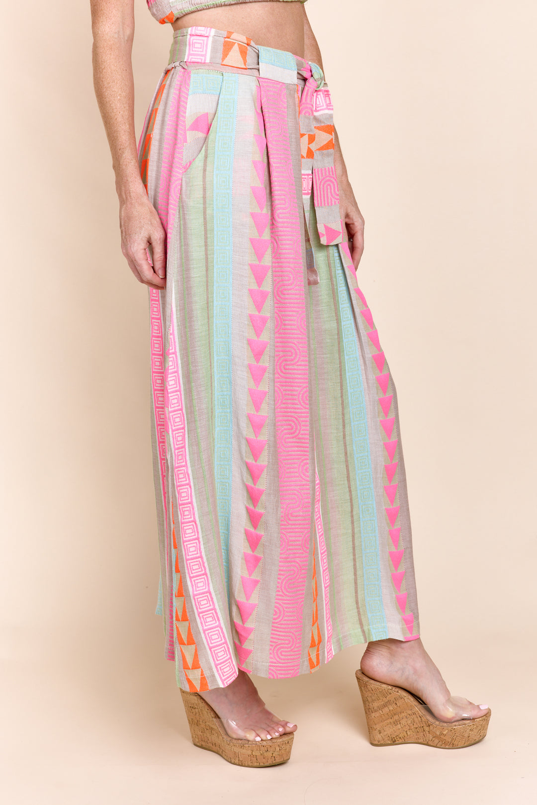 The Carrie Maxi Skirt in Jacquard Cotton Fabric