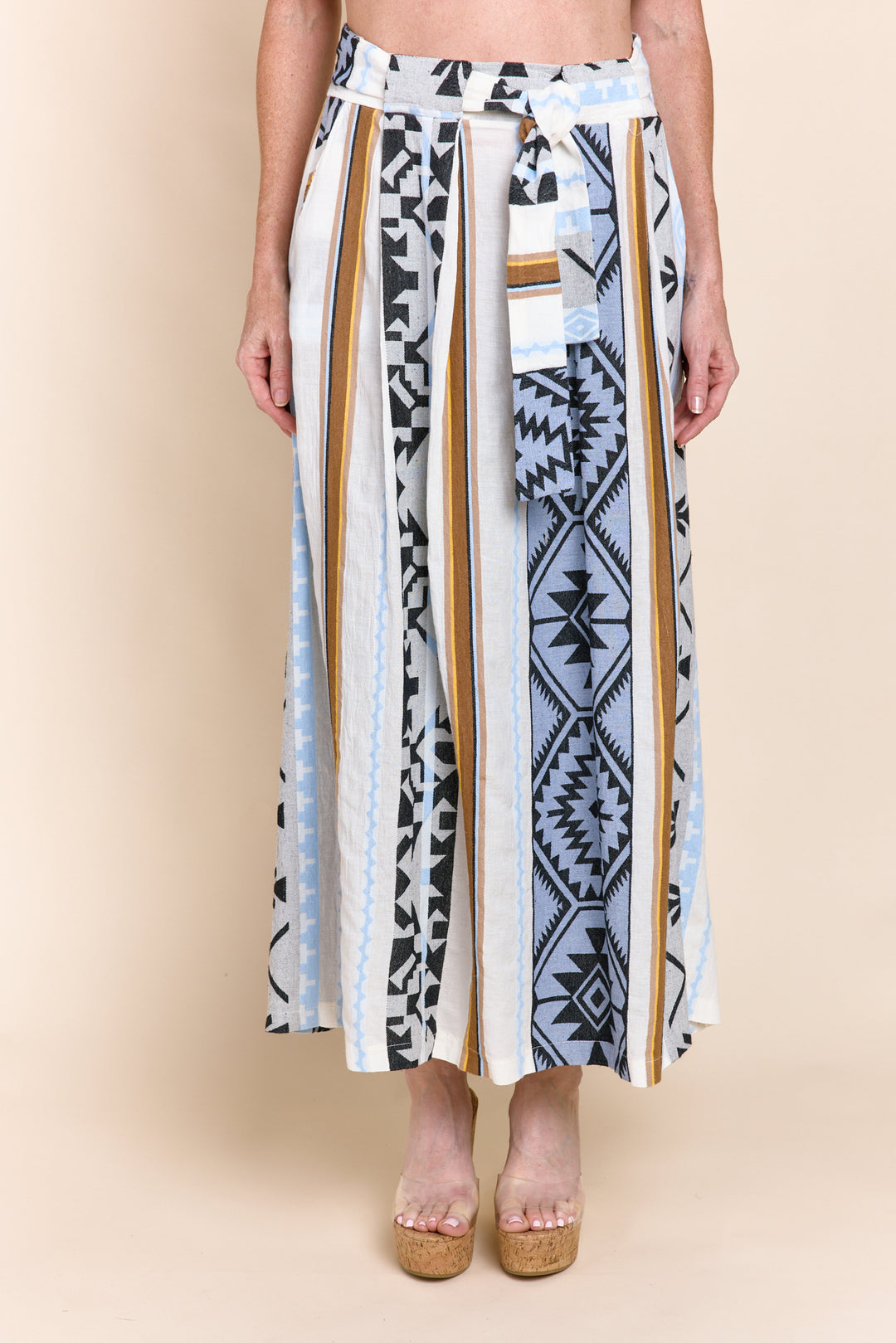 The Carrie Maxi Skirt in Jacquard Cotton Fabric