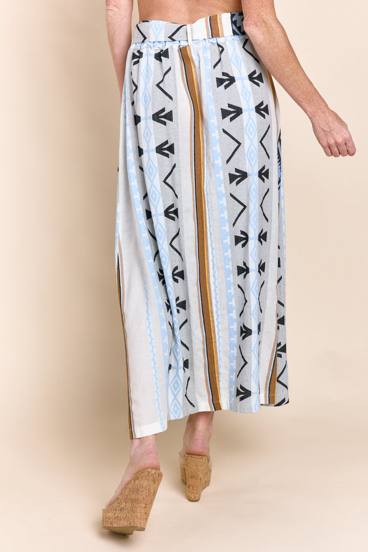 The Carrie Maxi Skirt in Jacquard Cotton Fabric