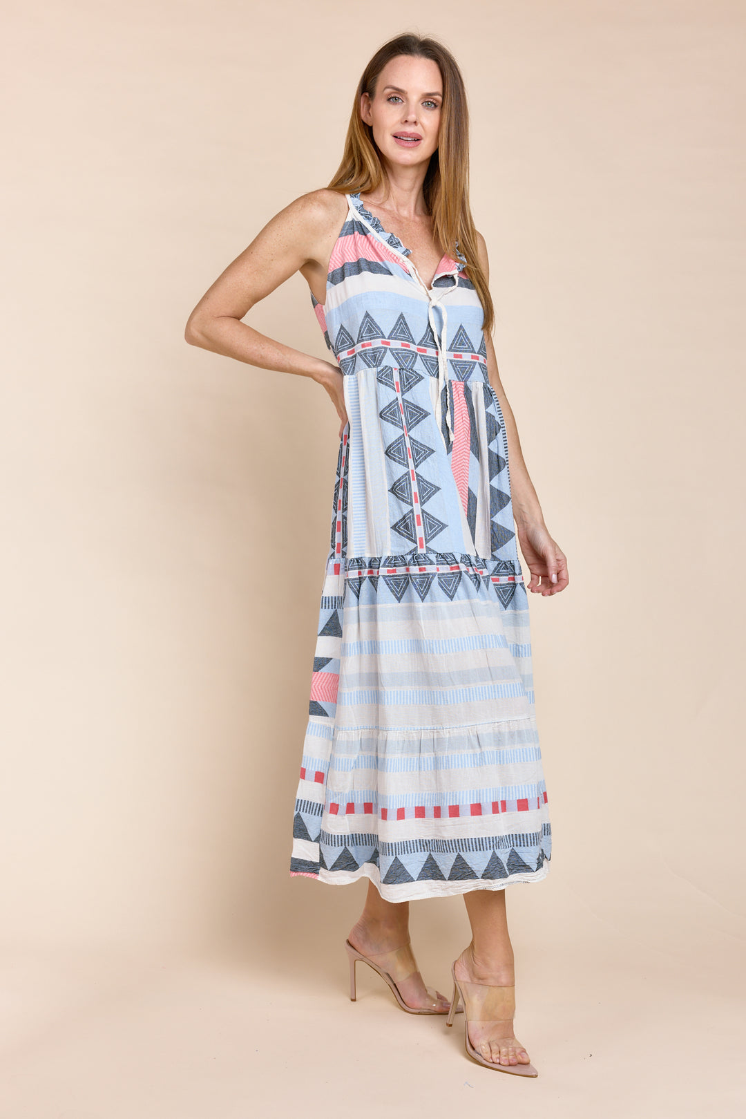 The Harim Sleeveless Maxi Tiered Dress