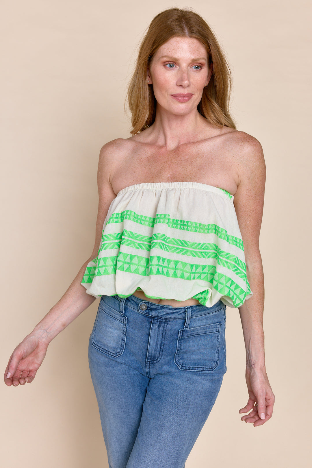 Sivan Coastal Chic Textured Bandeau Top
